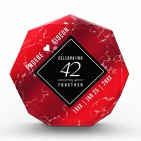 Elegant 42nd Jasper Wedding Anniversary Acrylic Award