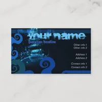 GUITAR "ElectricBlue" Business card