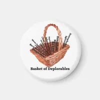 Basket of Deplorables Words Round Magnet