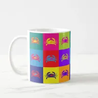 Pop Art Crab Pattern Colourful Coffee Mug