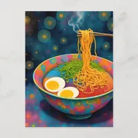 A Bowl of Yummy Ramen and Eggs Postcard