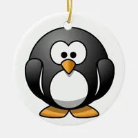 Fat Penguin Cartoon Ornament