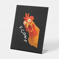 Gothic Humor Funny F Caw F Crow Design Pedestal Sign