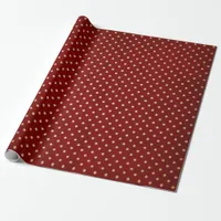 Burgundy and Kraft Retro Christmas Wrapping Paper