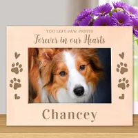 Pet Memorial Forever Dog Cat Custom Wood Photo Engraved Frames