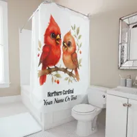 Charming Northern Cardinal Shower Curtain