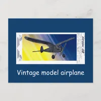 Postcard -  Vintage model airplane - Spook