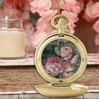 Ellis Rowan Sacred Lotus Water Lily Vintage Flower Pocket Watch