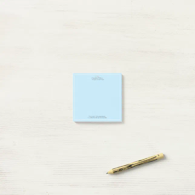 Professional Blue Minimalist Post-it Notes