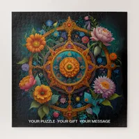 Floral Mandala of Enchantment Jigsaw Puzzle