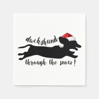 Dachshund through the snow Christmas Holidays Paper Napkins