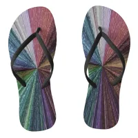 Circular Gradient Earthy Rainbow Flip Flops