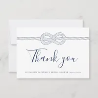 Nautical Rope Knot Modern Bridal Shower Thank You Card