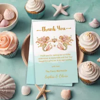 Magical Mermaid Twins: Thank You Card