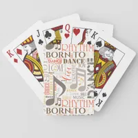 Born to Dance Brown ID277 Poker Cards