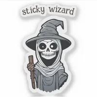 Skeleton Wizard Sticker