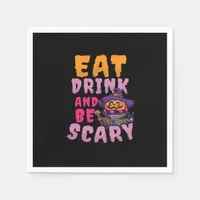 Halloween Pumpkin Eat Drink Be Scary Napkins