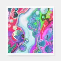 Marble Colorful Fluid Art    Napkins