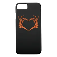 Skeleton Hand Heart Sign Costume Halloween Design iPhone 8/7 Case