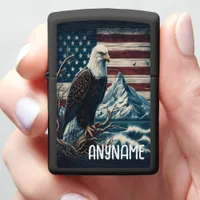 Bald Eagle Watches Over America Zippo Lighter