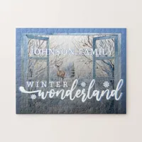 Christmas Watercolor Winter Wonderland Decoration Jigsaw Puzzle