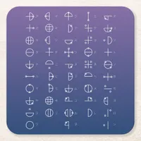 Katakamuna Chart Square Paper Coaster
