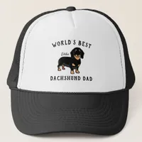 World's Best Dachshund Dad Personalized Dog Name Trucker Hat
