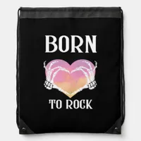 Skeleton Hands Heart Graphic Minimal Style Drawstring Bag