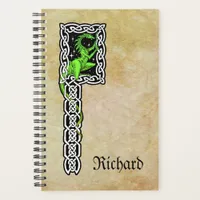 Green Dragon With Celtic Border Personalized Planner