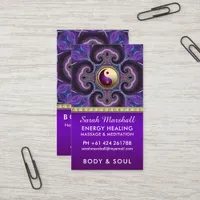 Purple Fractals Healing Energy Holistic New Age Business Card