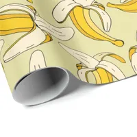 Fun Cartoon Bananas Jungle Party Themed Wrapping Paper