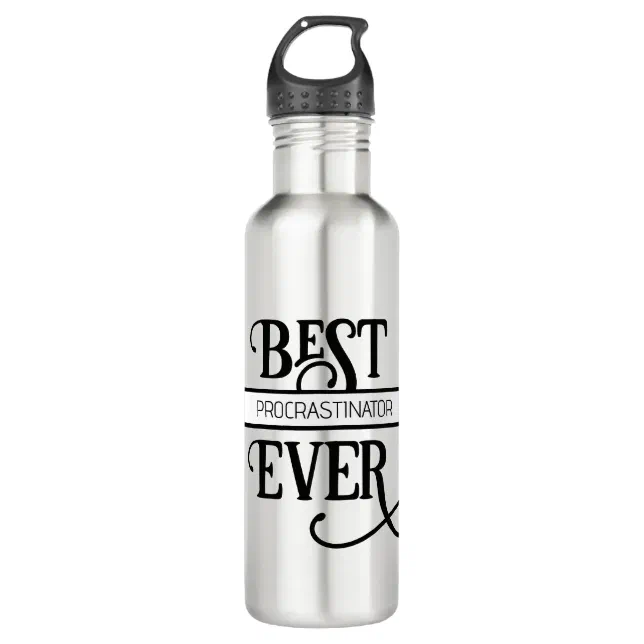 Funny Best Job Title Procrastinator Ever Stainless Steel Water Bottle