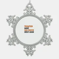 Halloween Trumpkin – Make Halloween Great Again Fu Snowflake Pewter Christmas Ornament