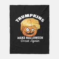 President Funny Trumpkins Halloween Fleece Blanket