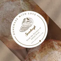 Rustic Homemade with Love Sketch Bakery Sticker