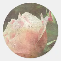 Vintage Rose Classic Round Sticker