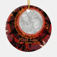 Tribal Earth Family Photo Ornament