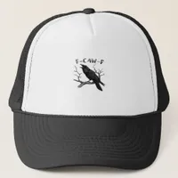 F-Caw-F Funny Raven Pun Gothic Crow Humor Vintage  Trucker Hat