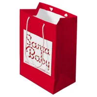 Santa Baby Christmas Baby Shower Gift Bag