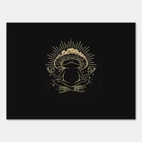 Frog & Minimalism Cottage  Aesthetic Goblincore Sign