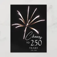 Cheers to 250 Years Sestercentennial 4th of July Postcard