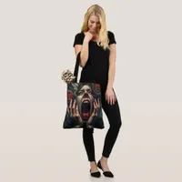 Tormented Woman Haunting Scream All-Over-Print Tote Bag