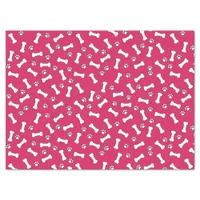 Pink Puppy Paw Prints and Bones New Dog Birthday Tissue Paper