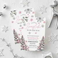 A Little Snowflake Is On The Way, Baby Shower  Invitation