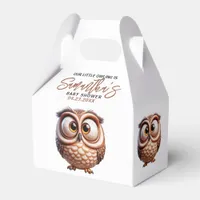  Cute Caricature Owl Baby Boy Shower Favor Boxes