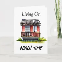 Living on Beach Time | Just Saying HI Card