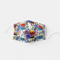 Colorful Floral Pattern Adult Cloth Face Mask