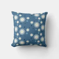 Denim and Daisies Throw Pillow