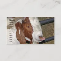 Boer Goat Billy Sticking His Tongue Out Business Card