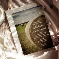 Hay Bales Ranch Wedding Invitation